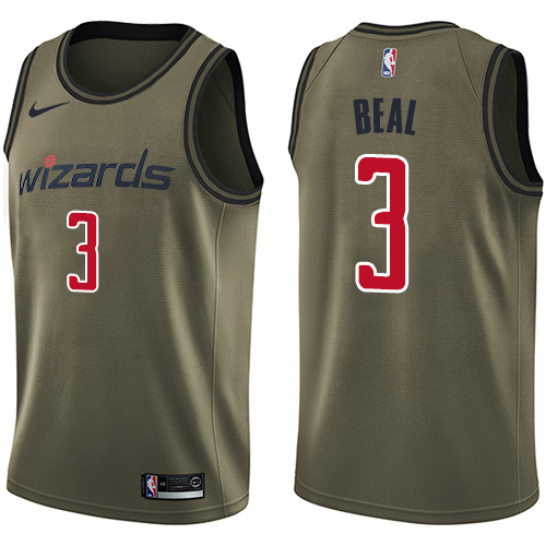 Washington Wizards #3 Bradley Beal Green Salute to Service Youth Swingman Jersey Youth