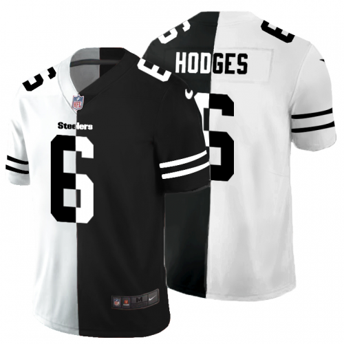 Pittsburgh Pittsburgh Steelers #6 Devlin Hodges Men's Black V White Peace Split Vapor Untouchable Limited Jersey Men's
