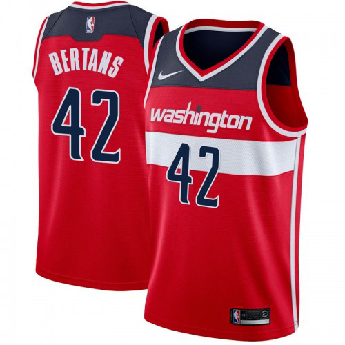 Washington Wizards #42 Davis Bertans Red Womens Swingman Icon Edition Jersey Womens