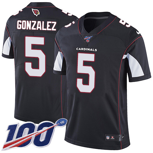 Arizona Cardinals #5 Zane Gonzalez Black Alternate Men's Stitched 100th Season Vapor Limited Jersey Men's