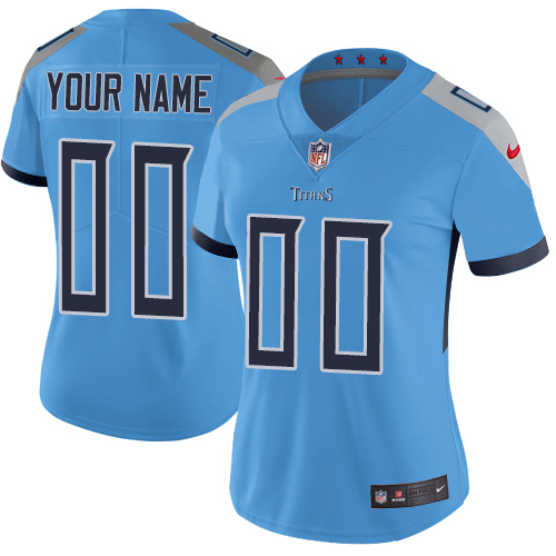 Tennessee Titans Customized Light Blue Team Color Stitched Vapor Untouchable Limited Women's Jersey