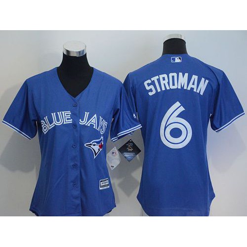 Toronto Blue Jays #6 Marcus Stroman Blue Women's Alternate Stitched Jersey Womens