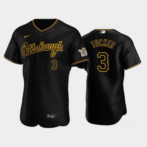 Pittsburgh Pittsburgh Pirates #3 Cole Tucker Authentic Men's Alternate Jersey - Black Men's