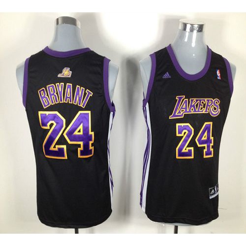 Los Angeles Lakers #24 Kobe Bryant Black Purple NO. Fashion Womens Stitched Jersey Womens