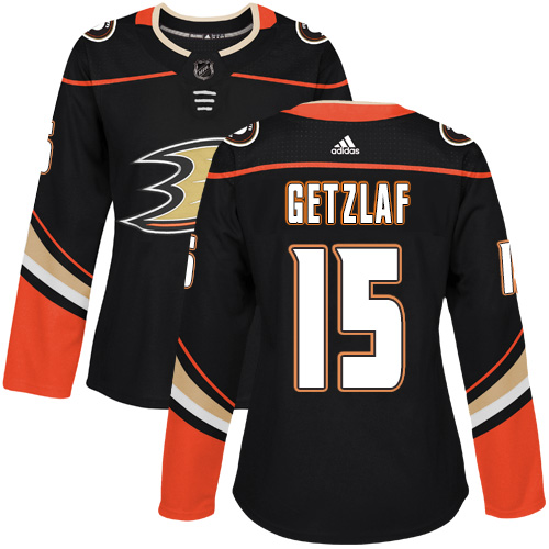 Adidas Anaheim Ducks #15 Ryan Getzlaf Black Home Authentic Women's Stitched Jersey Womens