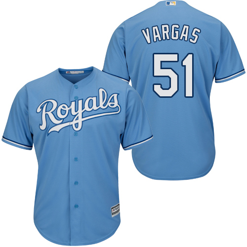 Kansas City Royals #51 Jason Vargas Light Blue Cool Base Stitched Youth Jersey Youth