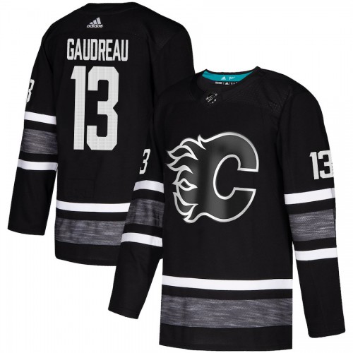 Adidas Calgary Flames #13 Johnny Gaudreau Black Authentic 2019 All-Star Stitched Jersey Men's