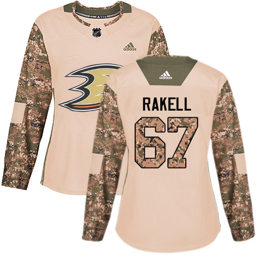 Adidas Anaheim Ducks #67 Rickard Rakell Camo Authentic 2017 Veterans Day Women's Stitched Jersey Womens