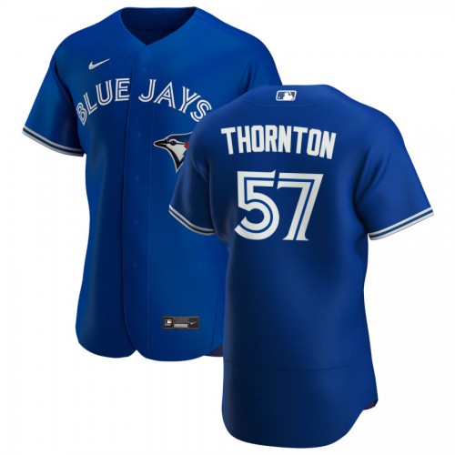 Toronto Toronto Blue Jays #57 Trent Thornton Men's Royal Alternate 2020 Authentic Player Jersey Men's