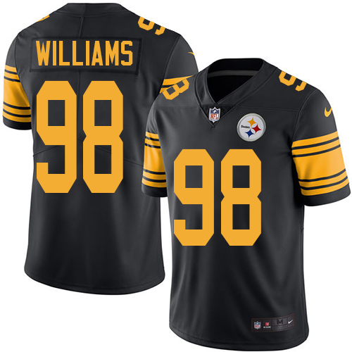 Pittsburgh Steelers #98 Vince Williams Black Youth Stitched Limited Rush Jersey Youth