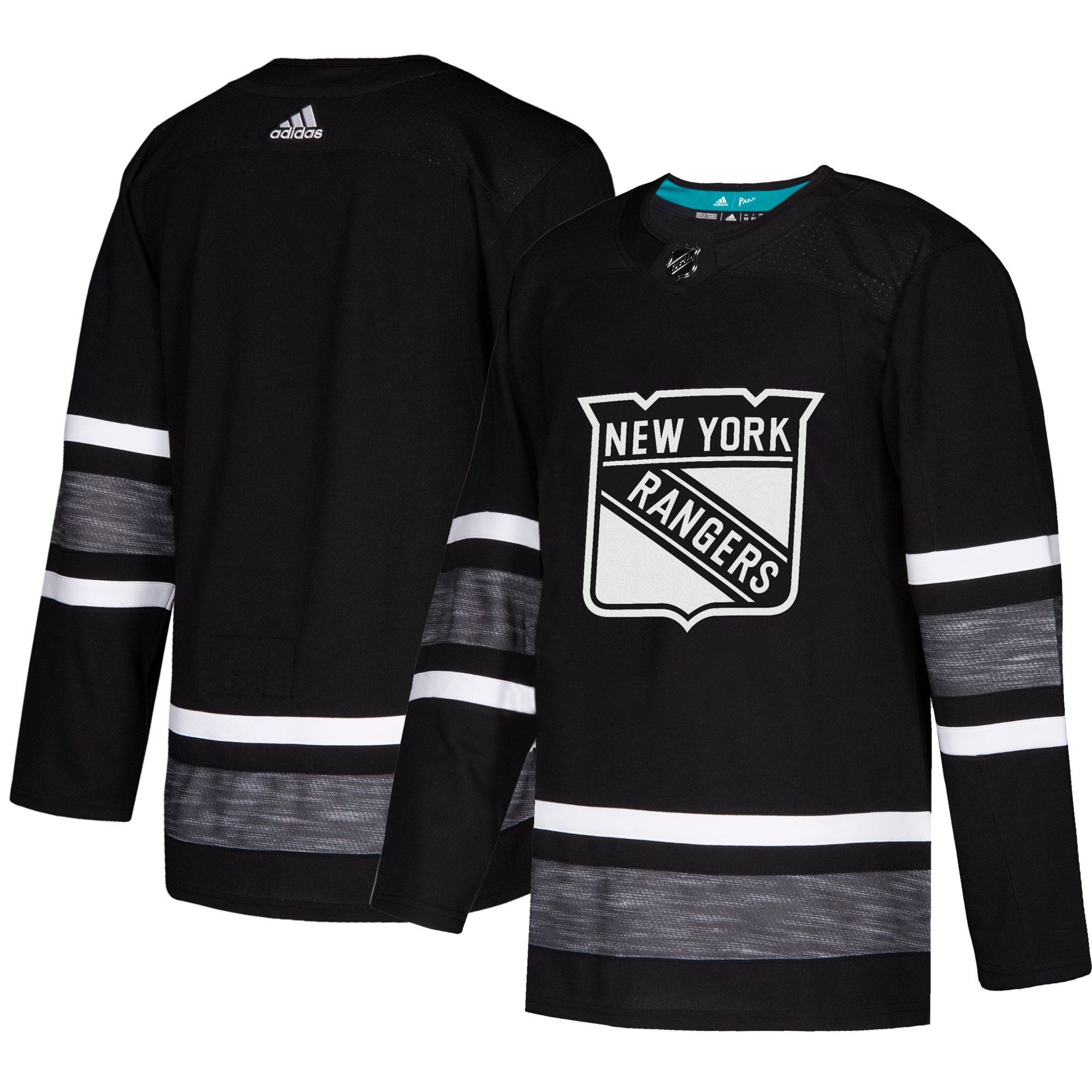 Adidas Rangers Blank Black 2019 All-Star Game Parley Authentic Stitched Jersey