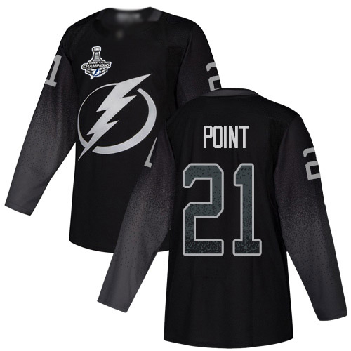 Adidas Tampa Bay Lightning #21 Brayden Point Black Alternate Authentic Youth 2020 Stanley Cup Champions Stitched Jersey Youth