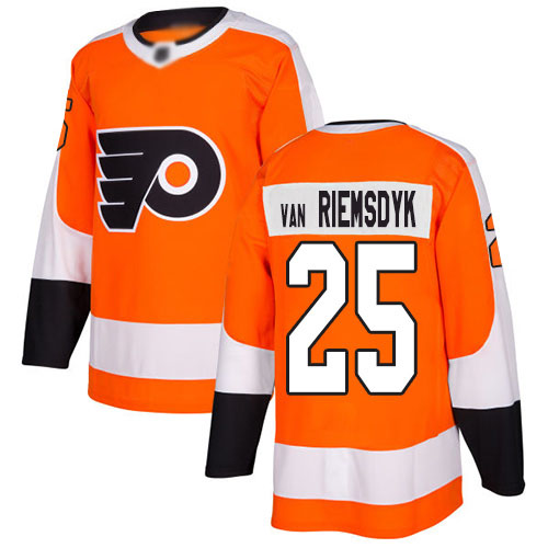 Adidas Philadelphia Flyers #25 James Van Riemsdyk Orange Home Authentic Stitched Jersey Men's