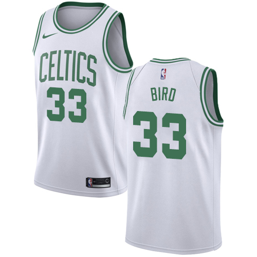Boston Celtics #33 Larry Bird White Swingman Association Edition Jersey Mens