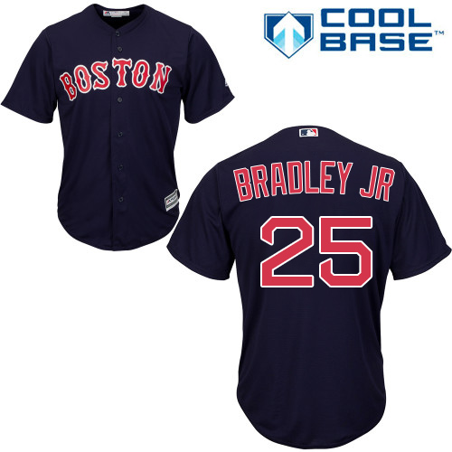 Boston Red Sox #25 Jackie Bradley Jr Navy Blue Cool Base Stitched Youth Jersey Youth
