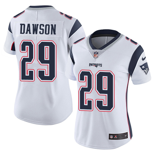 New England Patriots #29 Duke Dawson White Women's Stitched Vapor Untouchable Limited Jersey Womens