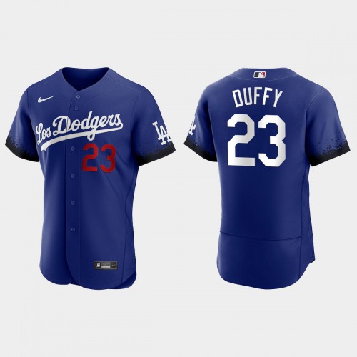 Los Angeles Los Angeles Dodgers #23 Danny Duffy Men's 2021 City Connect Authentic Jersey Royal Men's