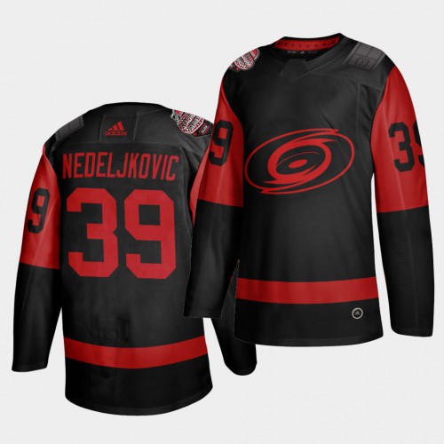 Carolina Carolina Hurricanes #39 Alex Nedeljkovic Black Men's 2021 Stadium Series Outdoor Game Jersey Men's