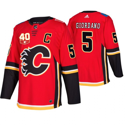 Adidas Calgary Calgary Flames #5 Mark Giordano 40th Anniversary Third 2019-20 Jersey Men's
