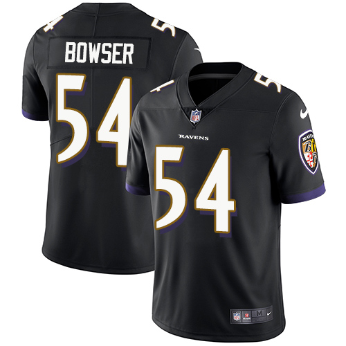 Baltimore Ravens #54 Tyus Bowser Black Alternate Youth Stitched Vapor Untouchable Limited Jersey Youth