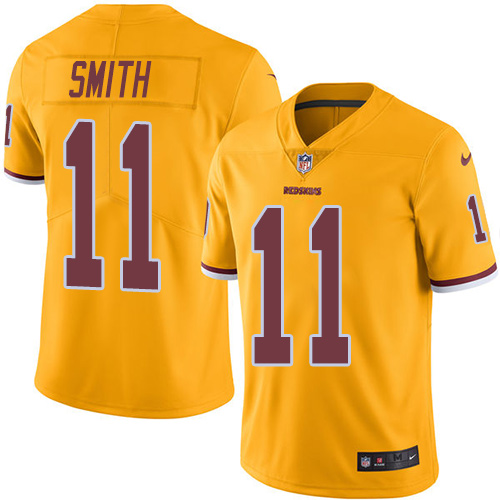 Washington Commanders #11 Alex Smith Gold Youth Stitched Limited Rush Jersey Youth