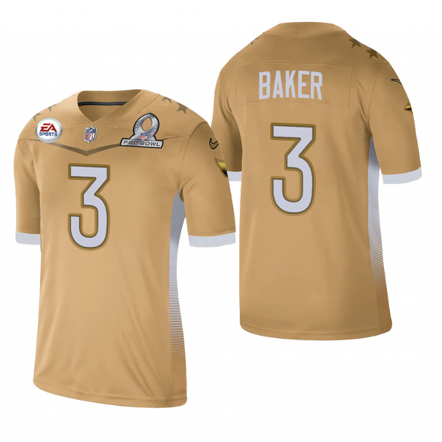 Arizona Cardinals #3 Budda Baker 2021 NFC Pro Bowl Game Gold Jersey