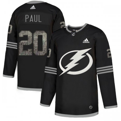 Adidas Tampa Bay Lightning #20 Nicholas Paul Black Authentic Classic Stitched Jersey Men's