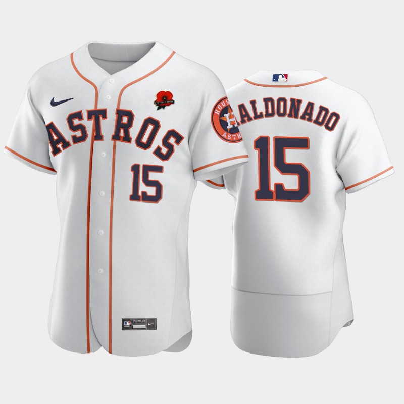 Houston Astros #15 Martin Maldonado Men's Authentic 2021 Memorial Day Jersey - White