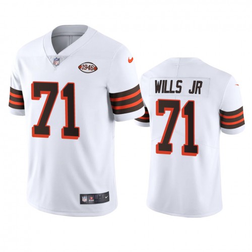 Cleveland Cleveland Browns #71 Jedrick Wills Jr. 1946 Collection Alternate Vapor Limited Jersey - White Men's