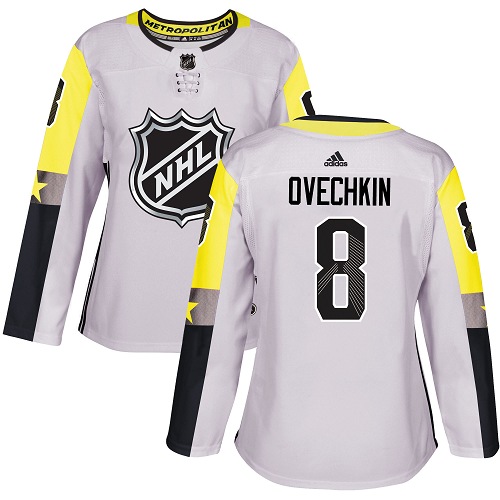 Adidas Washington Capitals #8 Alex Ovechkin Gray 2018 All-Star Metro Division Authentic Women's Stitched Jersey Womens