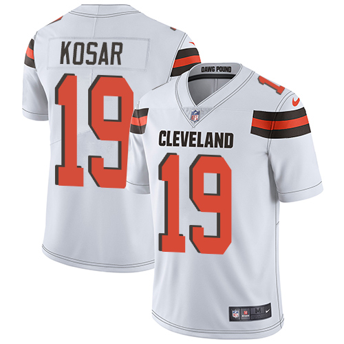 Browns #19 Bernie Kosar White Youth Stitched Vapor Untouchable Limited Jersey