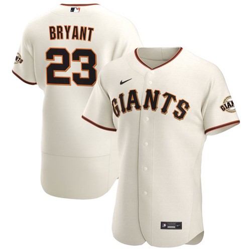 San Francisco San Francisco Giants #23 Kris Bryant Men's Cream Home 2020 Authentic Player Jersey Men's