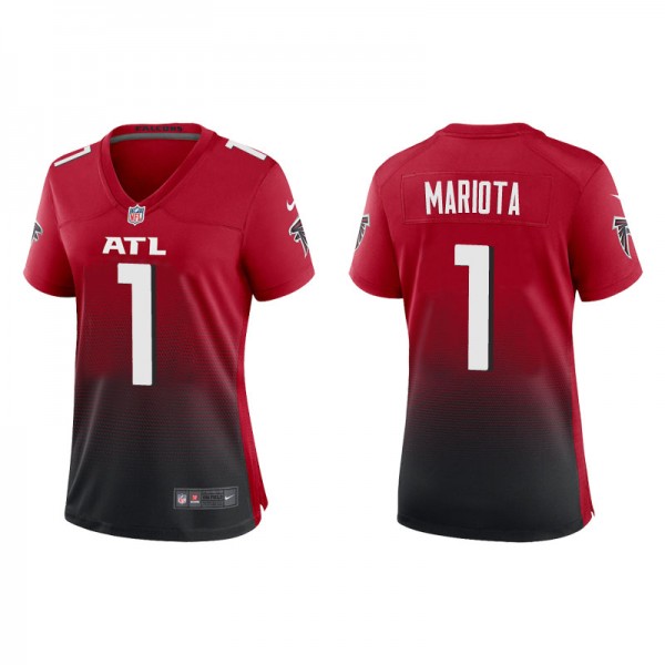 Women Atlanta Falcons #1 Marcus Mariota Red Vapor Untouchable Limited Stitched Jersey