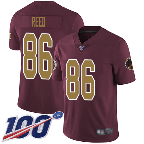Washington Commanders #86 Jordan Reed Burgundy Red Alternate Men's Stitched 100th Season Vapor Limited Jersey Men's