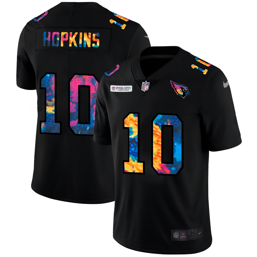 Arizona Cardinals #10 DeAndre Hopkins Men's Multi-Color Black 2020 Crucial Catch Vapor Untouchable Limited Jersey