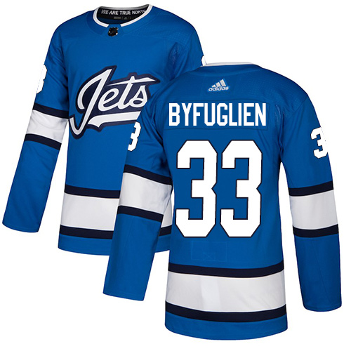 Adidas Winnipeg Jets #33 Dustin Byfuglien Blue Alternate Authentic Stitched Jersey Men's