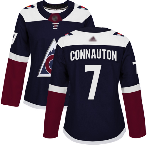 Adidas Colorado Avalanche #7 Kevin Connauton Navy Alternate Authentic Women's Stitched Jersey Womens