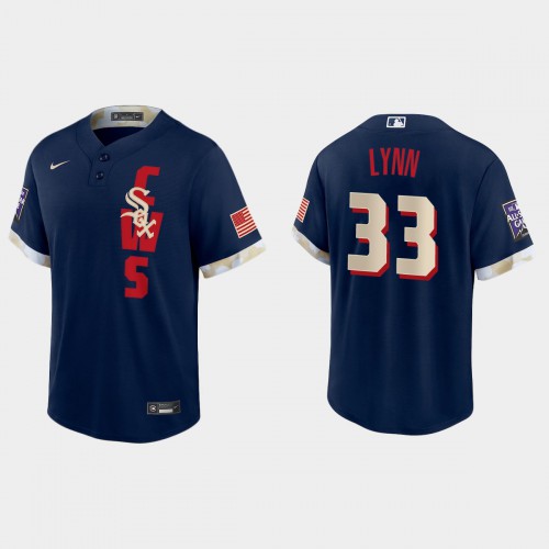 Chicago Chicago White Sox #33 Lance Lynn 2021 All Star Game Fan's Version Navy Jersey Men's