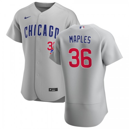 Chicago Chicago Cubs #36 Dillon Maples Men's Gray Road 2020 Authentic Team Jersey Men's