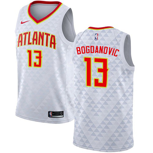 Atlanta Hawks #13 Bogdan Bogdanovic White Youth Swingman Association Edition Jersey Youth