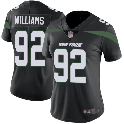 New York Jets #92 Leonard Williams Black Alternate Women's Stitched Vapor Untouchable Limited Jersey Womens