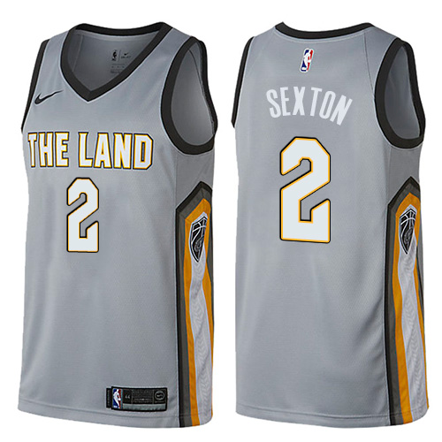 Cleveland Cavaliers #2 Collin Sexton Gray Swingman City Edition Jersey Mens
