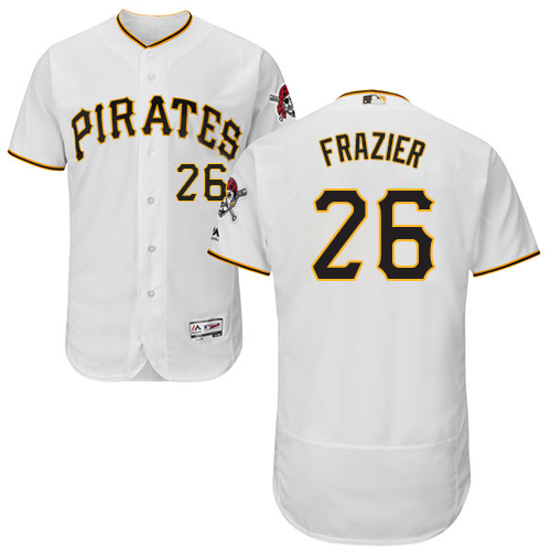 Pittsburgh Pirates #26 Adam Frazier White Flexbase Authentic Collection Stitched Jersey Men's