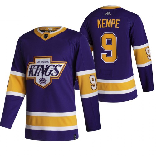 Los Angeles Los Angeles Kings #9 Adrian Kempe Black Men's Adidas 2020-21 Reverse Retro Alternate Jersey Men's