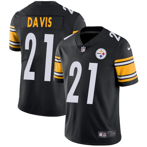 Pittsburgh Steelers #21 Sean Davis Black Team Color Youth Stitched Vapor Untouchable Limited Jersey Youth