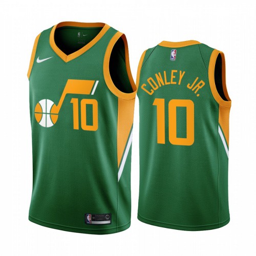 Utah Utah Jazz #10 Mike Conley Green Swingman 2020-21 Earned Edition Jersey Mens