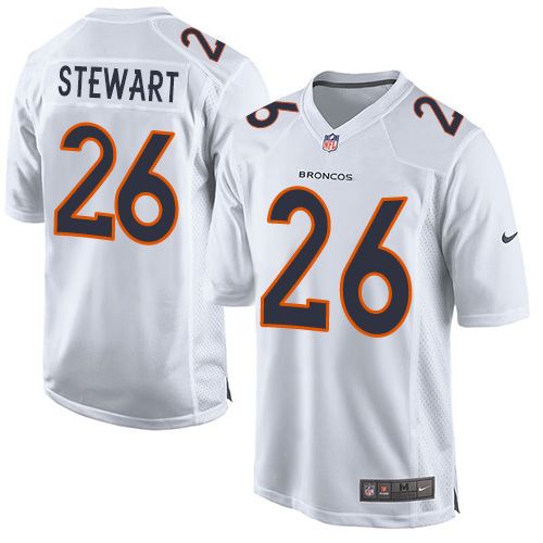 Denver Broncos #26 Darian Stewart White Men's Stitched Game Event Jersey Men's