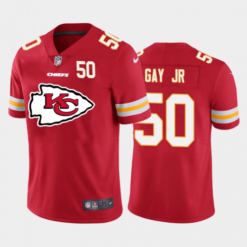 Kansas City Kansas City Chiefs #50 Willie Gay Jr. Red Men's Big Team Logo Player Vapor Limited Jersey Men's