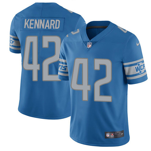 Detroit Lions #42 Devon Kennard Blue Team Color Men's Stitched Vapor Untouchable Limited Jersey Men's