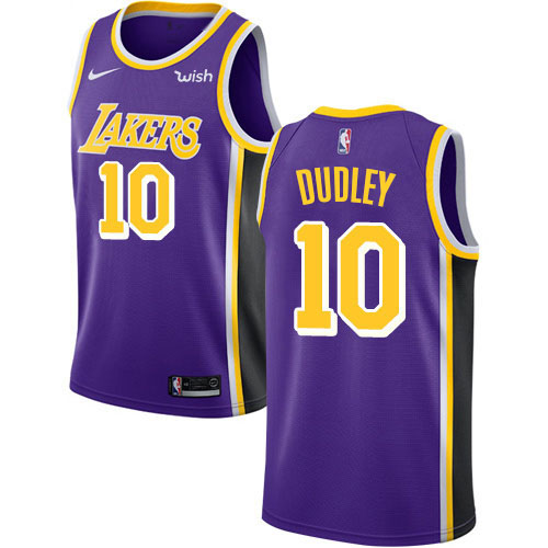 Los Angeles Lakers #10 Jared Dudley Purple Swingman Statement Edition Jersey Mens
